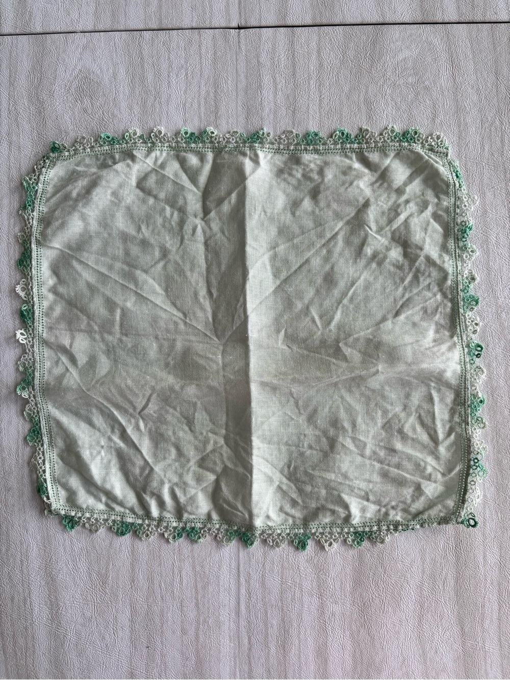 Vintage Embroidered Handkerchief Lot of 7 Floral Lace White Linen Cotton - Picture 9 of 16